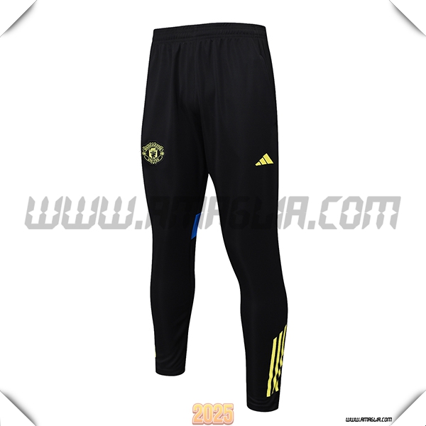 Pantaloni Da Allenamento Manchester United Nero/Blu/Giallo 2025 2026