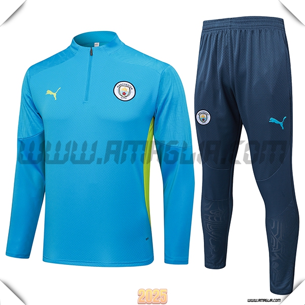 Tuta Calcio Manchester City Blu/Verde 2025 2026