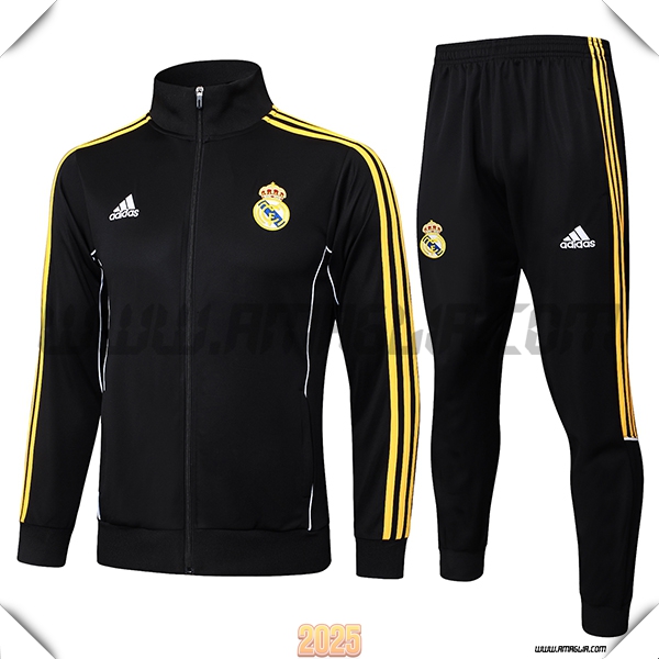 Tuta Calcio Giacca Real Madrid Nero/Giallo 2025 2026