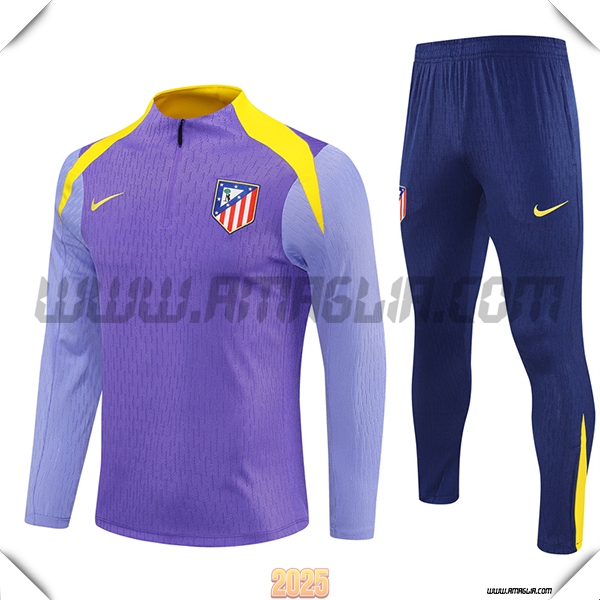 Tuta Calcio Atletico Madrid viola/Giallo 2025 2026