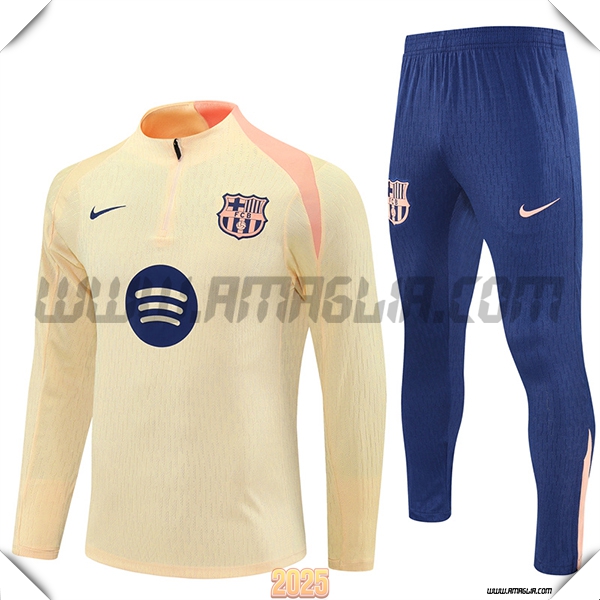 Tuta Calcio FC Barcellona Beige/Rosa 2025 2026 -02