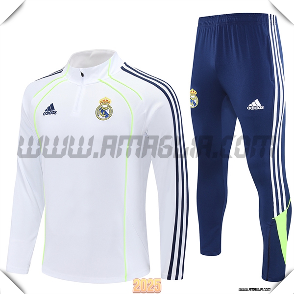 Tuta Calcio Real Madrid Bianco/Blu/Verde 2025 2026