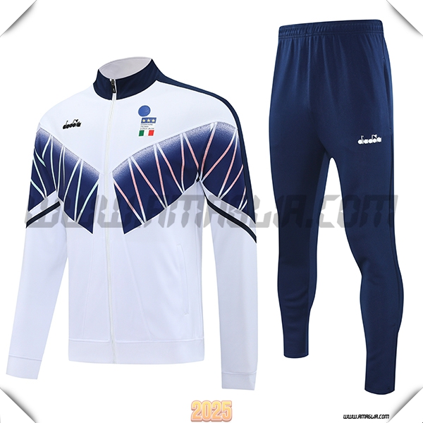 Tuta Calcio Giacca Italia Bianco/Blu 2025 2026