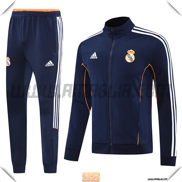 Tuta Calcio Giacca Real Madrid Blu Scuro 2025 2026