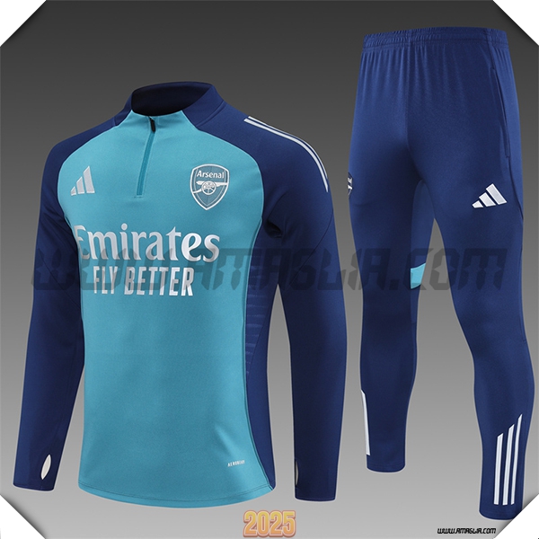 Tuta Calcio Arsenal Bambino Blu 2025 2026