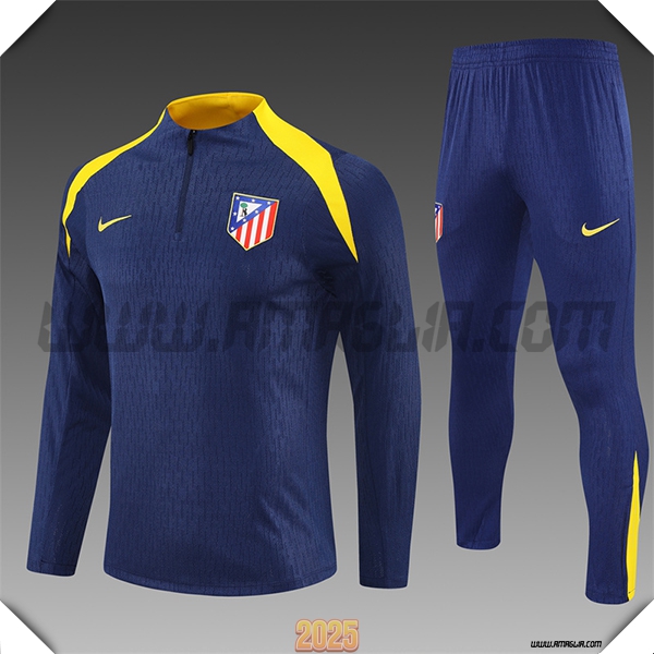 Tuta Calcio Atletico Madrid Bambino Blu/Giallo 2025 2026