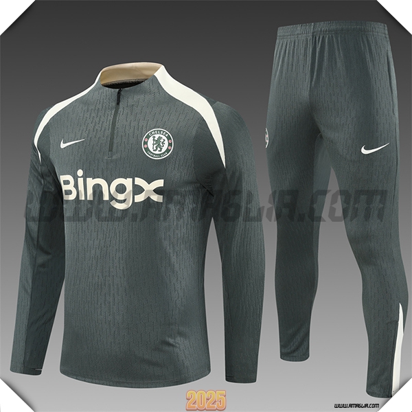 Tuta Calcio FC Chelsea Bambino Verde/Beige 2025 2026