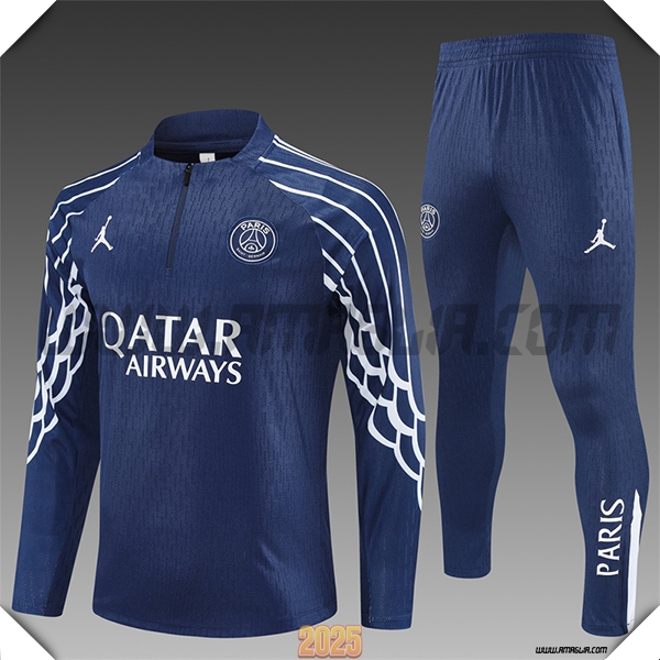 Tuta Calcio PSG Bambino Blu Reale 2025 2026