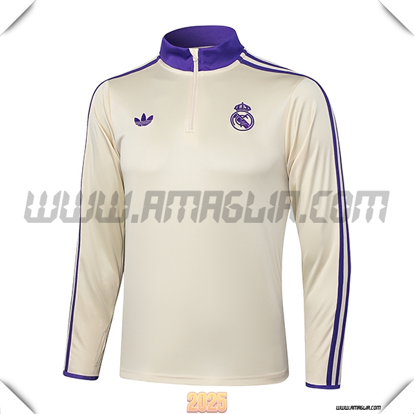 Felpa Allenamento Real Madrid Beige/viola 2025 2026