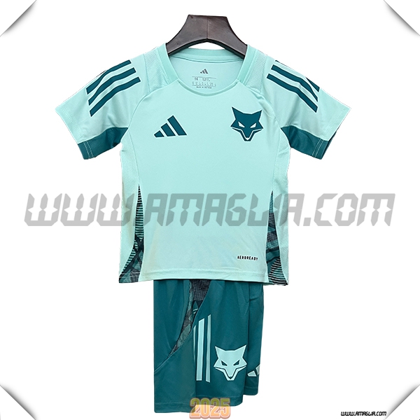 Kit Maglia Allenamento Cruzeiro Bambino Verde 2025 2026