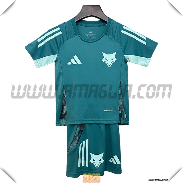 Kit Maglia Allenamento Cruzeiro Bambino Verde 2025 2026 -02