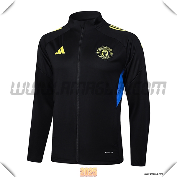Giacca Calcio Manchester United Nero/Blu/Giallo 2025 2026