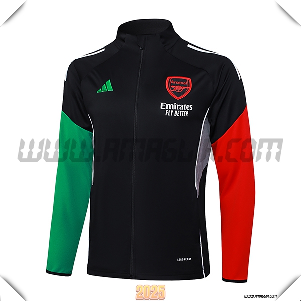 Giacca Calcio Arsenal Nero/Verde/Rosso 2025 2026
