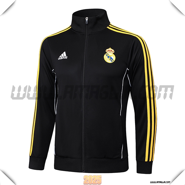 Giacca Calcio Real Madrid Nero/Giallo 2025 2026
