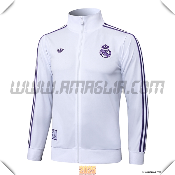 Giacca Calcio Real Madrid Bianco/viola 2025 2026