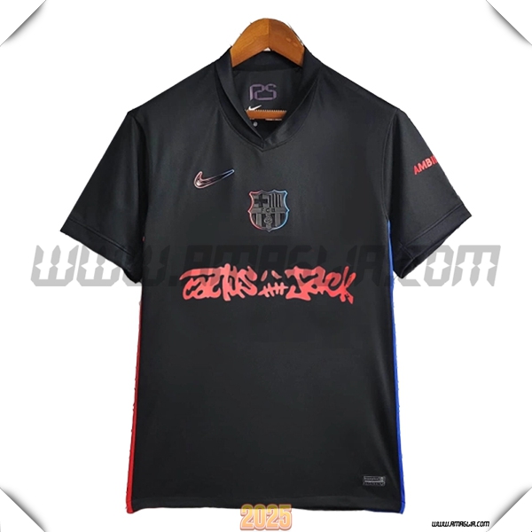 Nuovo Maglia da FC Barcellona x Travis Scott Seconda 2024/2025 Nero