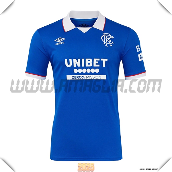 Nuovo Maglia da Rangers FC Prima 2025 2026 Blu/Bianco