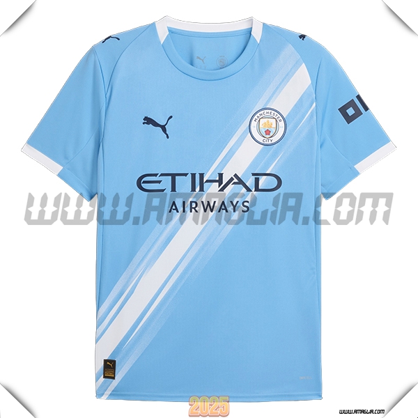 Nuovo Maglia da Manchester City Prima 2025 2026 Azzurro Chiaro