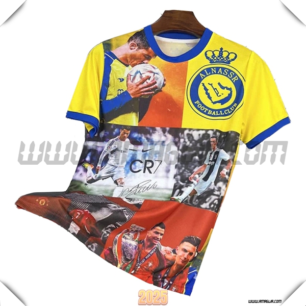 Maglia Calcio Al-Nassr Ronaldo Edizione Commemorativa GIALLO 2025 2026
