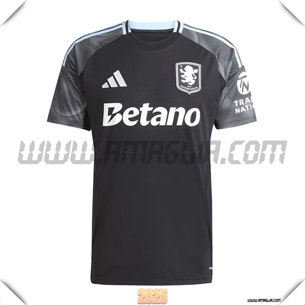 Nuovo Maglia da Aston Villa Seconda 2025 2026 Nero