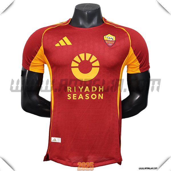 Prima Maglia Calcio AS Roma 2025 2026 Rosso/Arancia