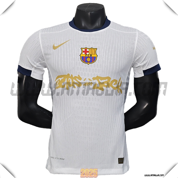 Nuovo Maglia da FC Barcelone x Travis Scott 2024/2025 Bianco
