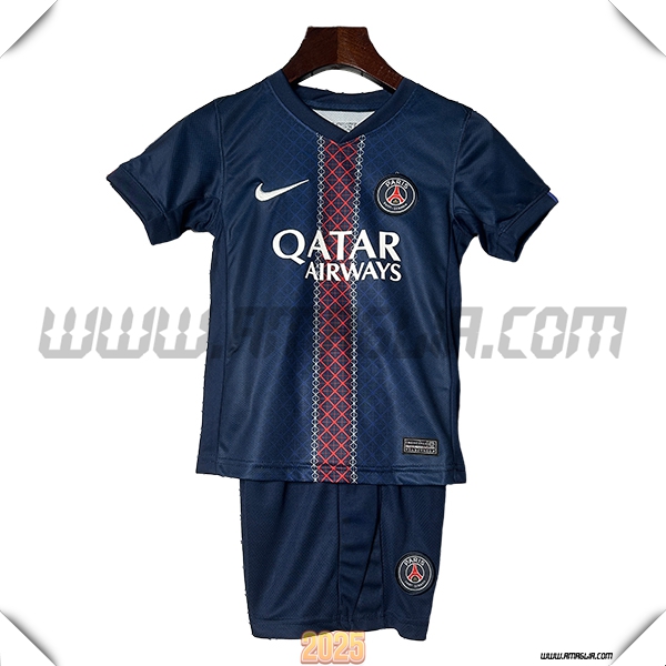 Kit Maglia da PSG Bambino Prima Blu Reale 2025 2026