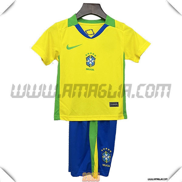 Nuovo Maglia da Brasile Bambino Prima 2025 2026 GIALLO