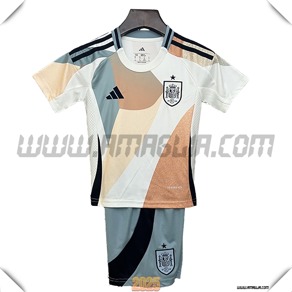Nuovo Maglia da Spagna Bambino Seconda 2025 2026 Bianco