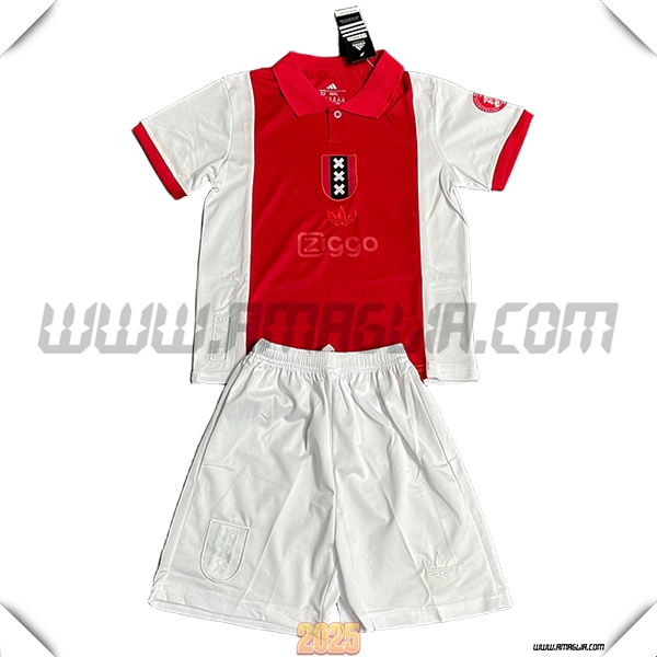 Nuovo Maglia da AFC Ajax Bambino Edizione del 120° anniversario Bianco/Rosso 2025 2026