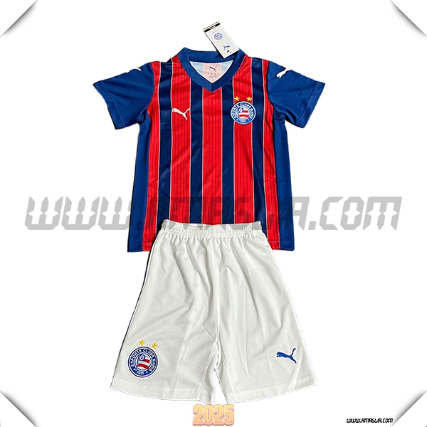 Nuovo Maglia da EC Bahia Bambino Seconda 2025 2026 Rosso/Blu
