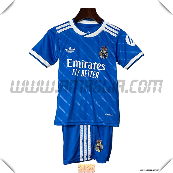 Kit Maglia da Real Madrid Bambino Terzo Blu 2025 2026