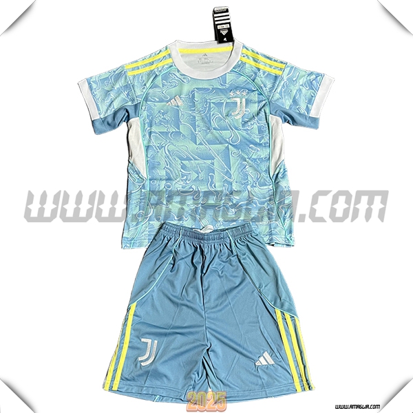 Kit Maglia da Juventus Bambino Seconda Verde 2025 2026