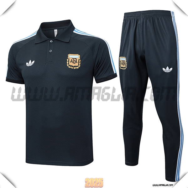 Kit Maglia Polo Argentina Grigio Scuro 2025 2026