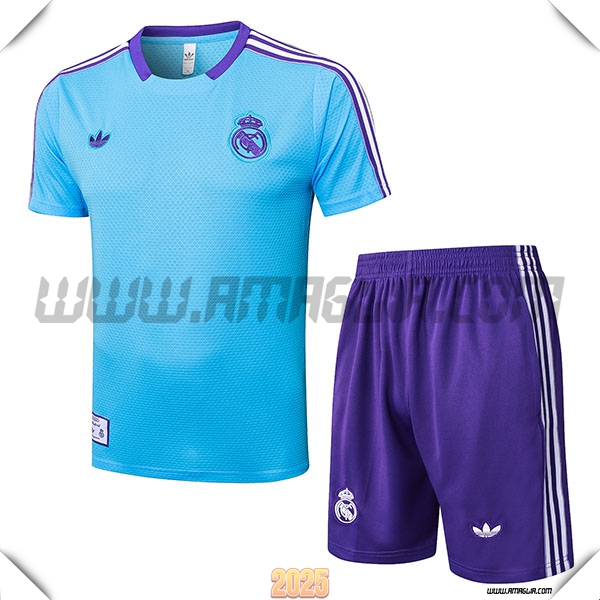 Kit Maglia Allenamento Real Madrid Blu/viola 2025 2026