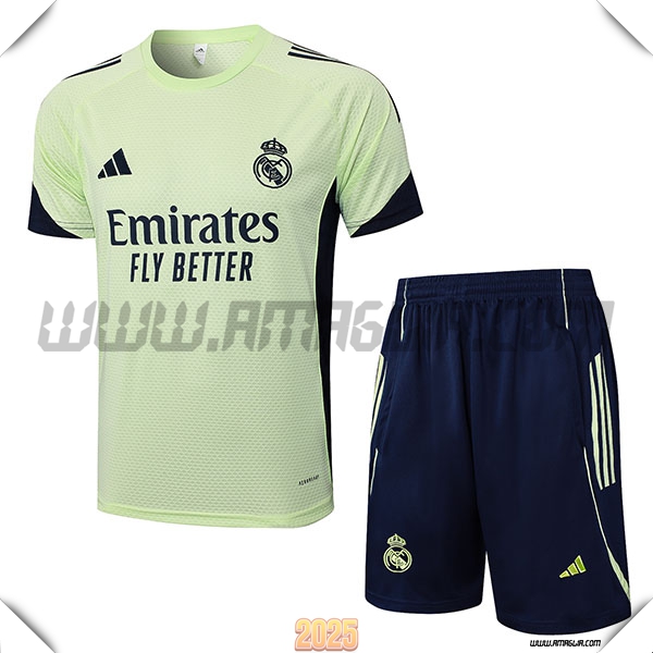 Kit Maglia Allenamento Real Madrid Verde/Blu 2025 2026