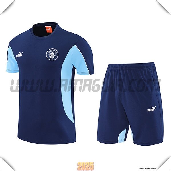 Kit Maglia Allenamento Manchester City Blu 2025 2026 -02
