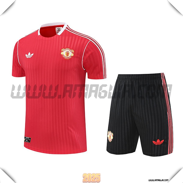 Kit Maglia Allenamento Manchester United Rosso 2025 2026