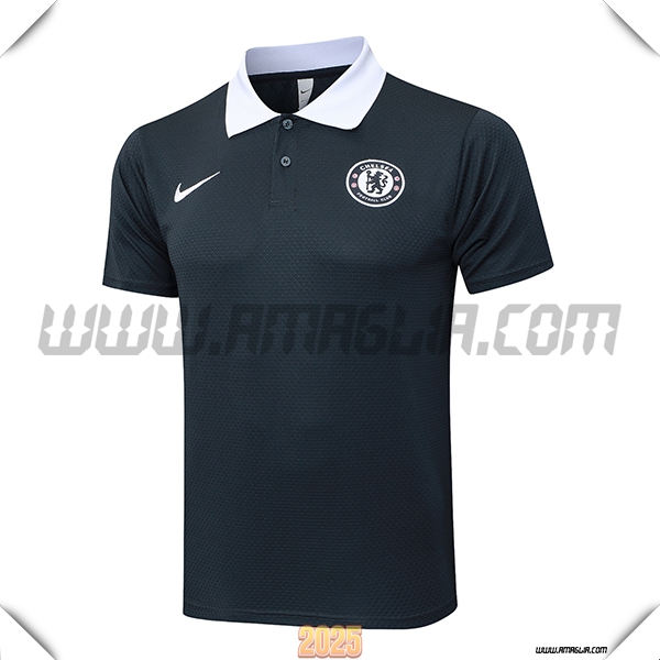 Maglia Polo FC Chelsea Grigio Scuro 2025 2026