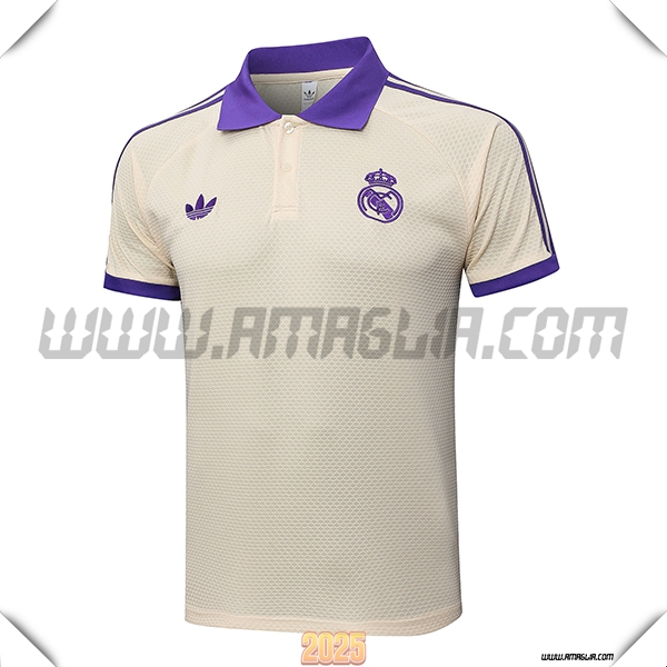 Maglia Polo Real Madrid Beige/viola 2025 2026