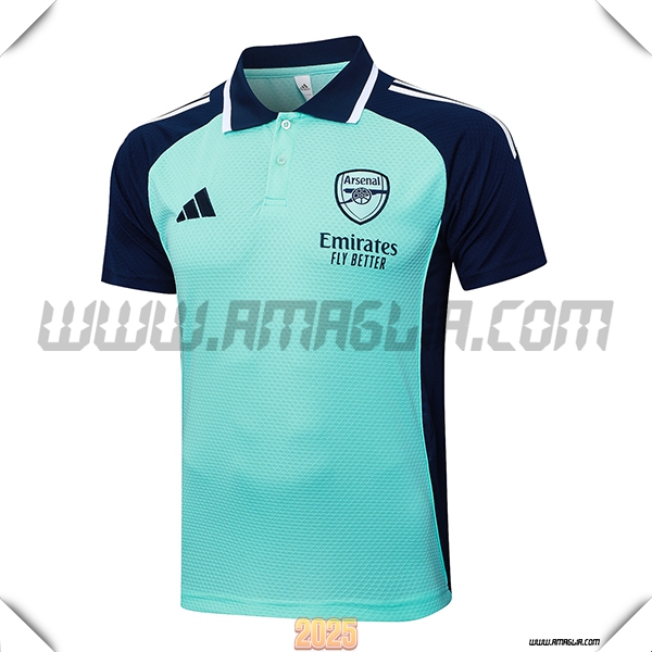 Maglia Polo Arsenal Verde/Blu 2025 2026