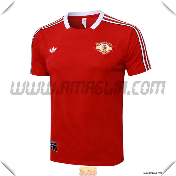 T Shirt Allenamento Manchester United Rosso/Bianco 2025 2026