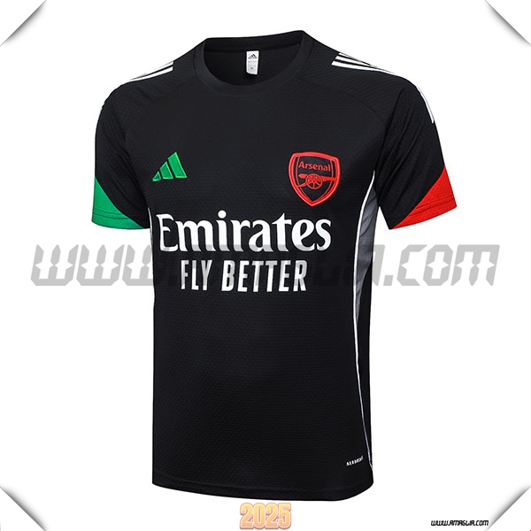 T Shirt Allenamento Arsenal Nero 2025 2026