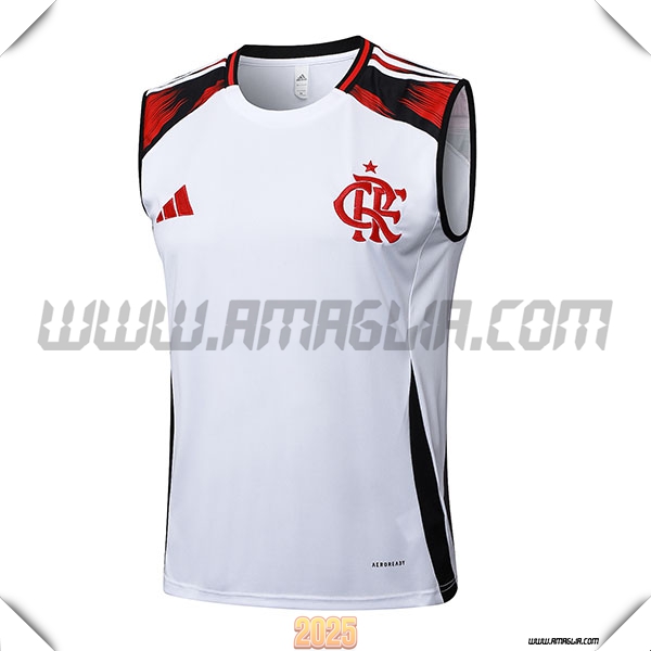 Canotta Allenamentos Flamengo Bianco/Nero/Rosso 2025 2026