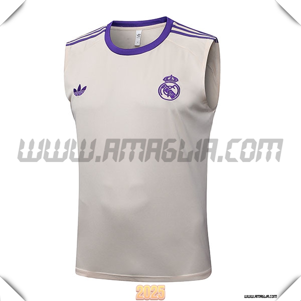 Canotta Allenamentos Real Madrid Beige/viola 2025 2026