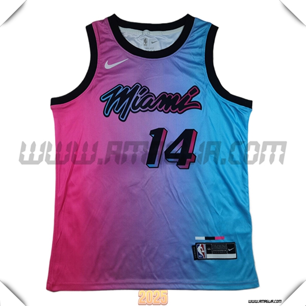 Maglia Miami Heat (HEEEO #14) 2025/26 Blu/viola