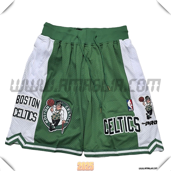 Pantaloncini NBA Boston Celtics 2025/26 Verde/Bianco