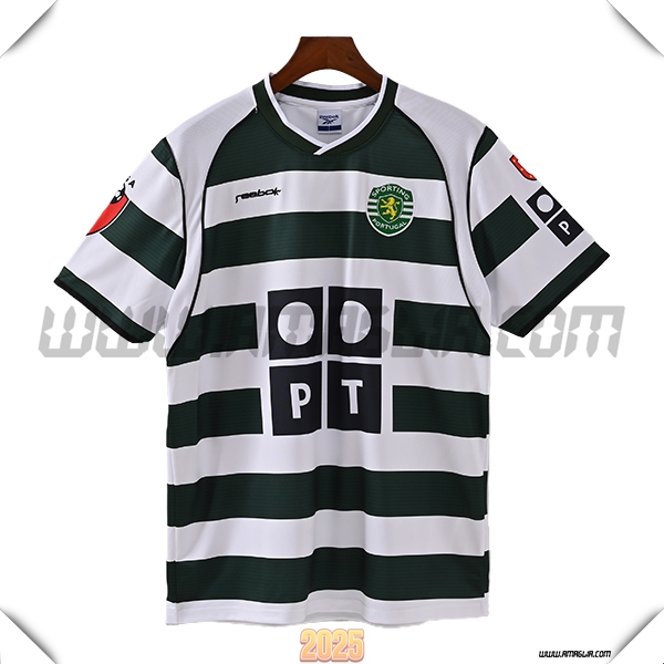 Prima Maglia Retro Sporting CP 2001/2003 Verde/Bianco