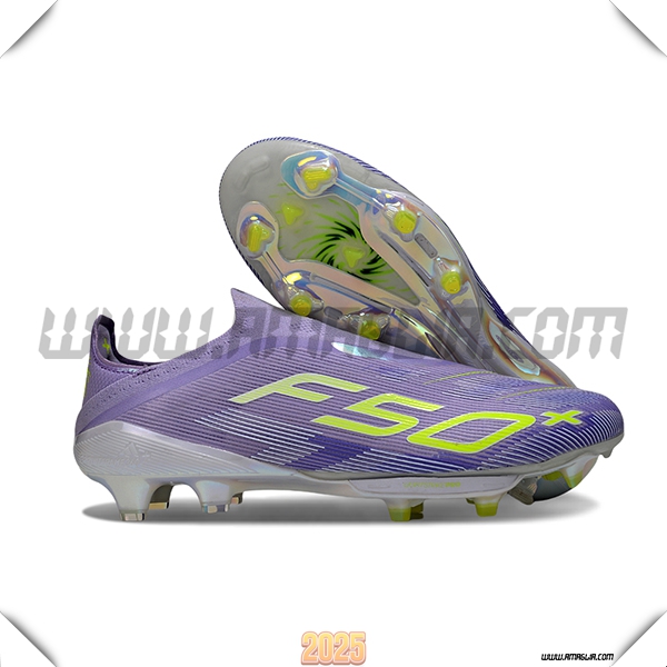 Adidas Scarpe Da Calcio F50+ FG viola/Verde -02