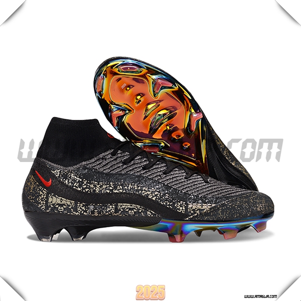 Nike Scarpe Da Calcio AIR Zoom Mercurial Vapor 16 Elite AIR MAX 95 XXV FG Nero